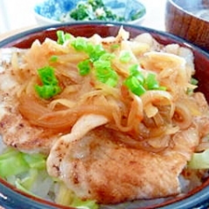 野菜たっぷりのピリ辛豚丼